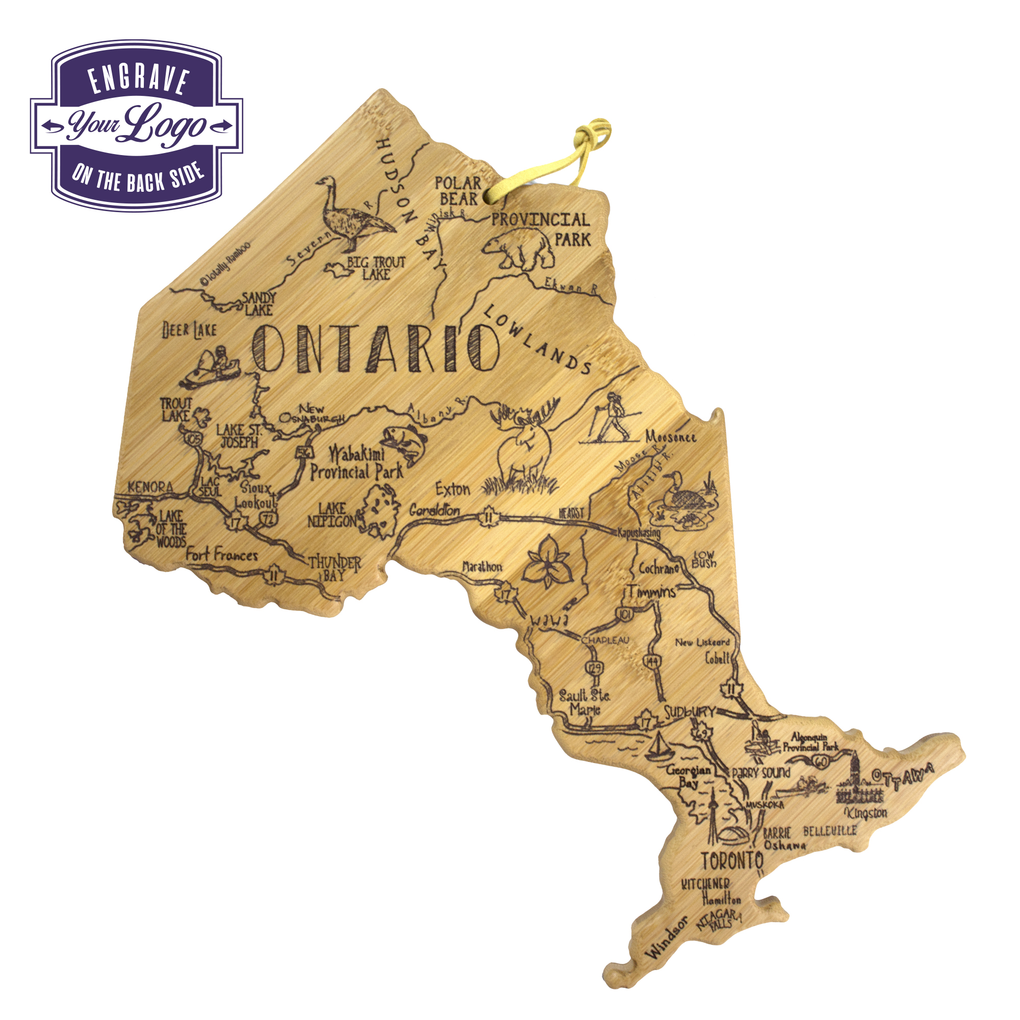 Destination Ontario Canada Cutting & Serving Board