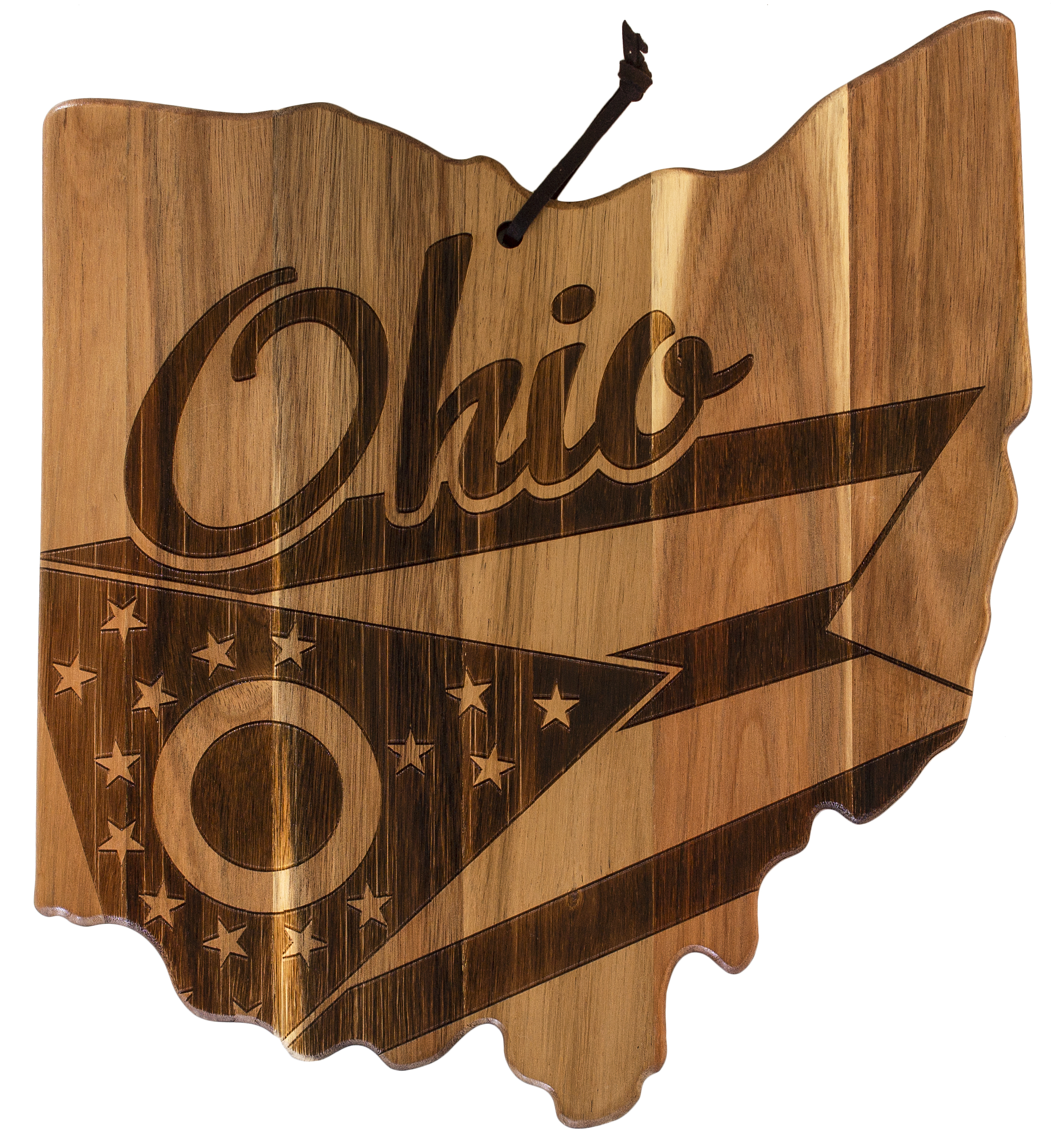 Rock & Branch® Origins Series Ohio State Shaped Wood Serving and Cutting Board